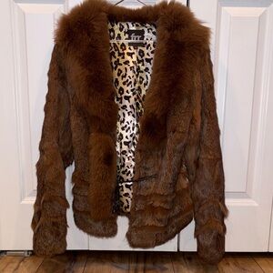 Luxurious  Real Fur Jacket  in Rich Brown
